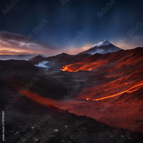 Beautiful volcanic landscape 