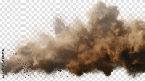 a brown cloud of smoke on a white background
