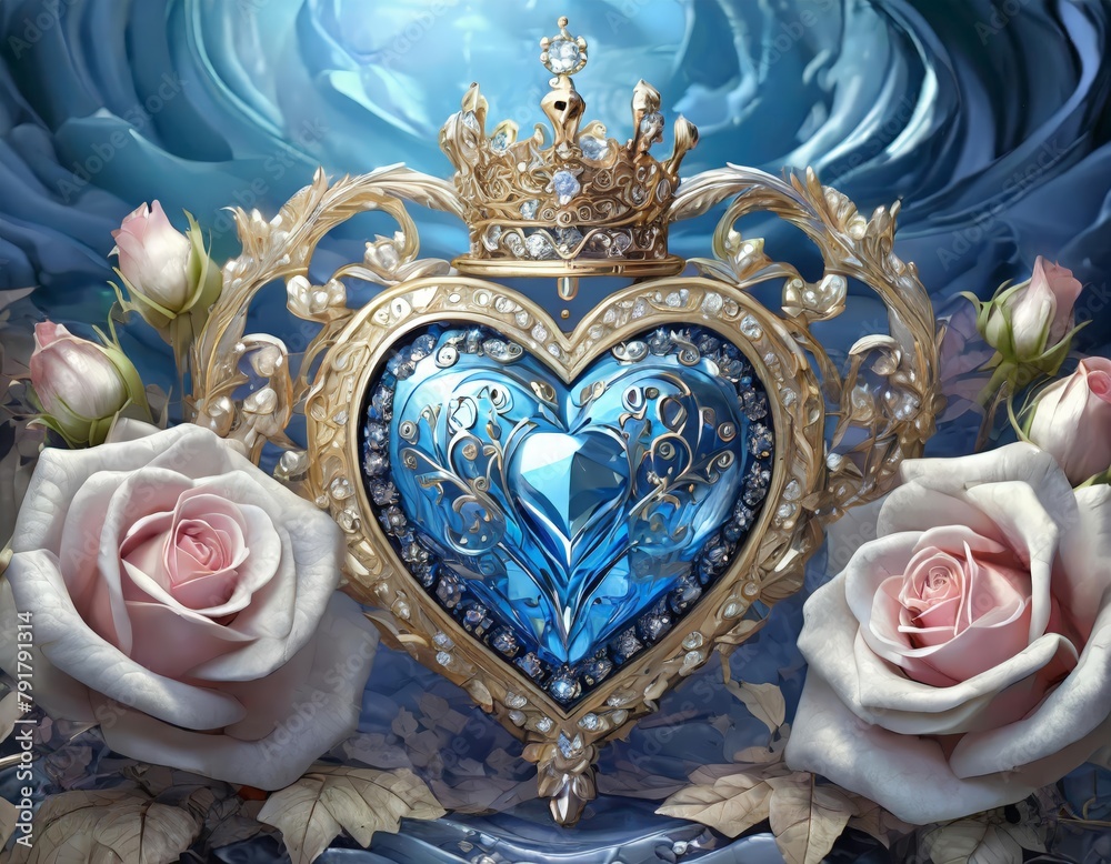 Regal Hearts and Roses: A Symphony of Elegance and Romance