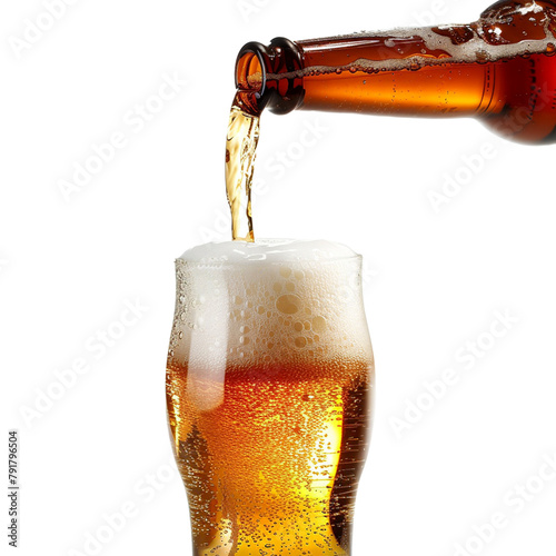 glass of beer with foam