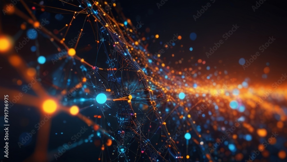 Obraz premium abstract technology background with lots spots