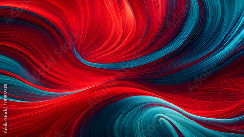 Abstract background composed of red wave patterns, red silk curve background, high-end luxury concept, and festive celebration background