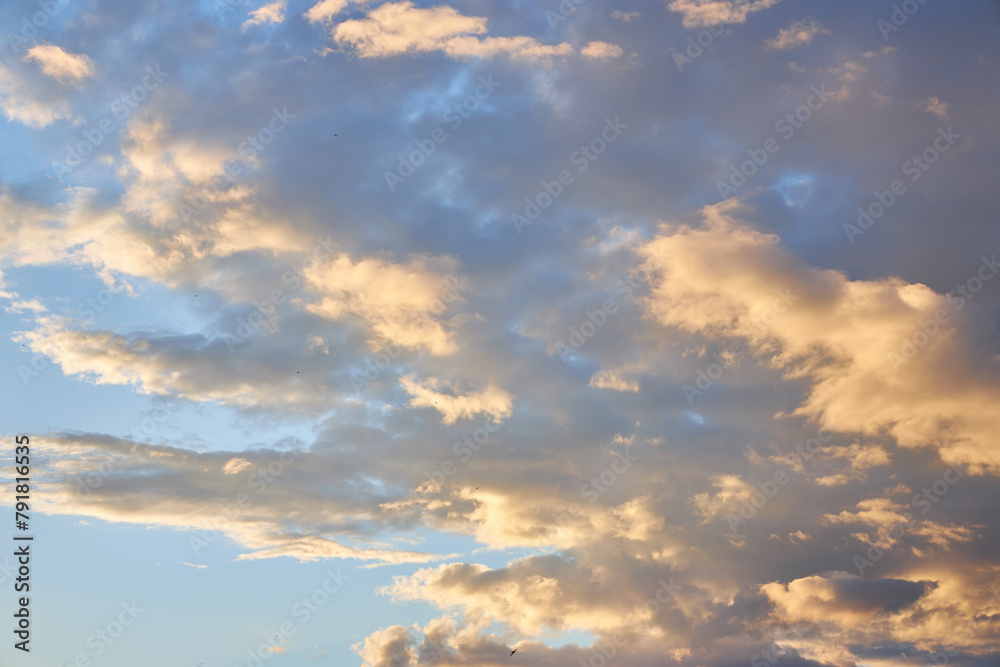 Panorama sunset sky for background or sunrise sky and cloud