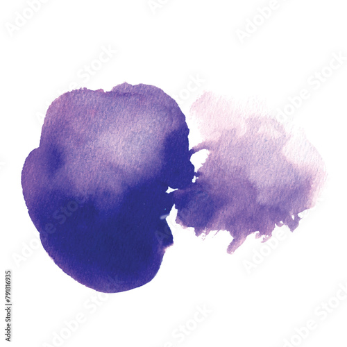 Vector watercolor paint blob. Vivid colorful ink stain detailed vector background (ID: 791816935)