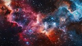 vibrant nebula and galaxy in deep outer space infinite universe full of stars abstract cosmos