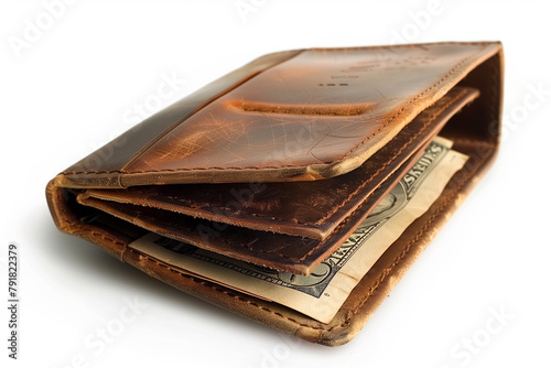 photo an open wallet devoid of money against a white background, serving as a visual reminder of the challenges of financial scarcity and the necessity of prudent money management.
