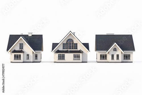 Collection set mockup roof isolated on white background with clipping path photo on white isolated background