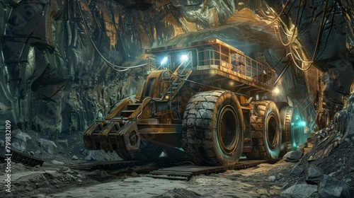 huge truck inside a mine