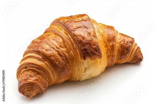 Croissant photo on white isolated background