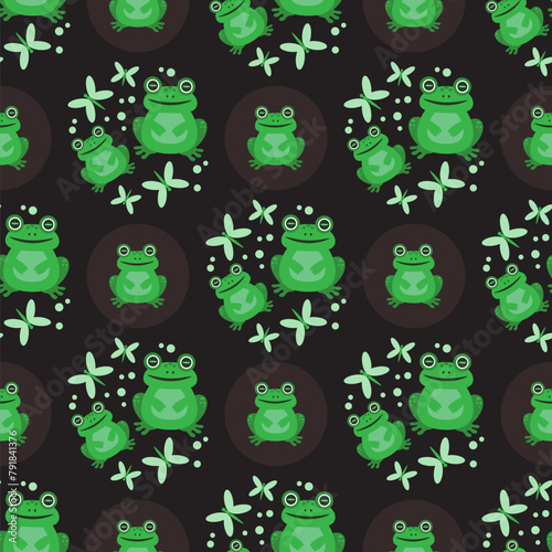 frogs seamless pattern-08