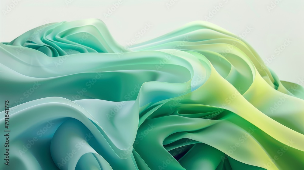Fototapeta premium Contemporary background with a fluid green gradient, ideal for minimalist design lovers and elegant presentations