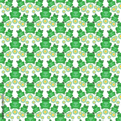 frogs seamless pattern-11