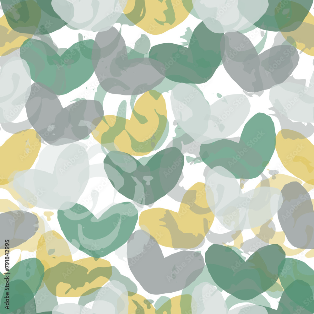 Seamless pattern. Multicolored hearts. Seamless pattern. Multicolored hearts.