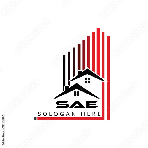 Letter SAE building vector, SAE initial construction. SAE real estate. SAE home letter logo design, SAE real estate Logo ,SAE Style home logo