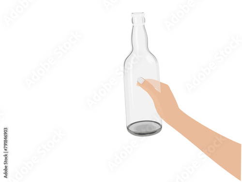 Bottle on a white background.