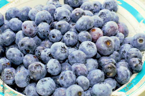 Healthy eating. Fresh blueberries close up