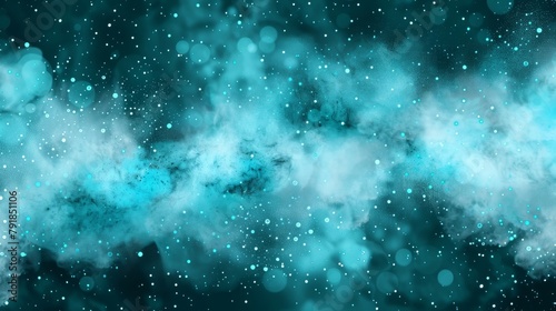 Blue fog cloud or steam modern background. Abstract smoke texture with magic dust. Illustration of vapor and powder explosions.