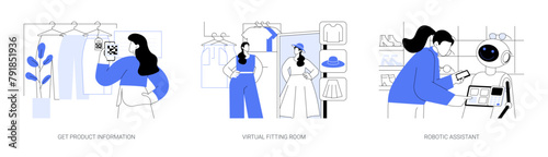 Technologies in retail isolated cartoon vector illustrations se