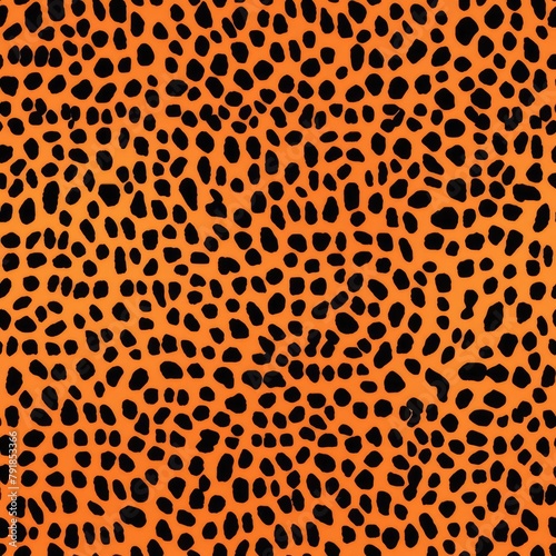 Vibrant Orange Leopard Print Pattern for Fashion and Design