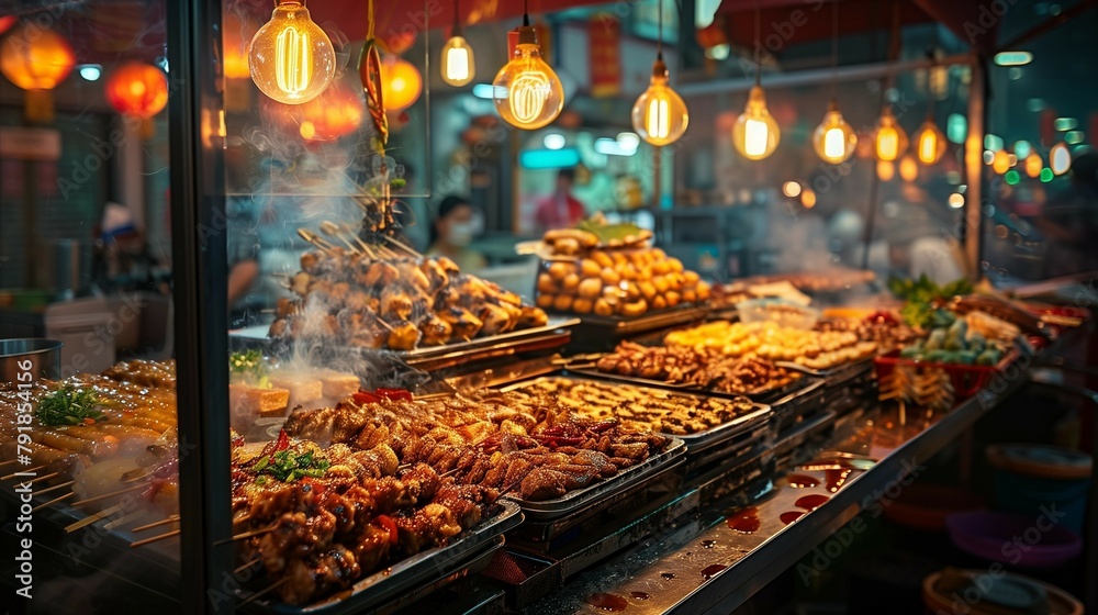 Diverse Culinary Offerings in Bangkok, generative ai