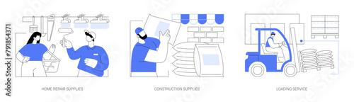 Hardware supermarket isolated cartoon vector illustrations se