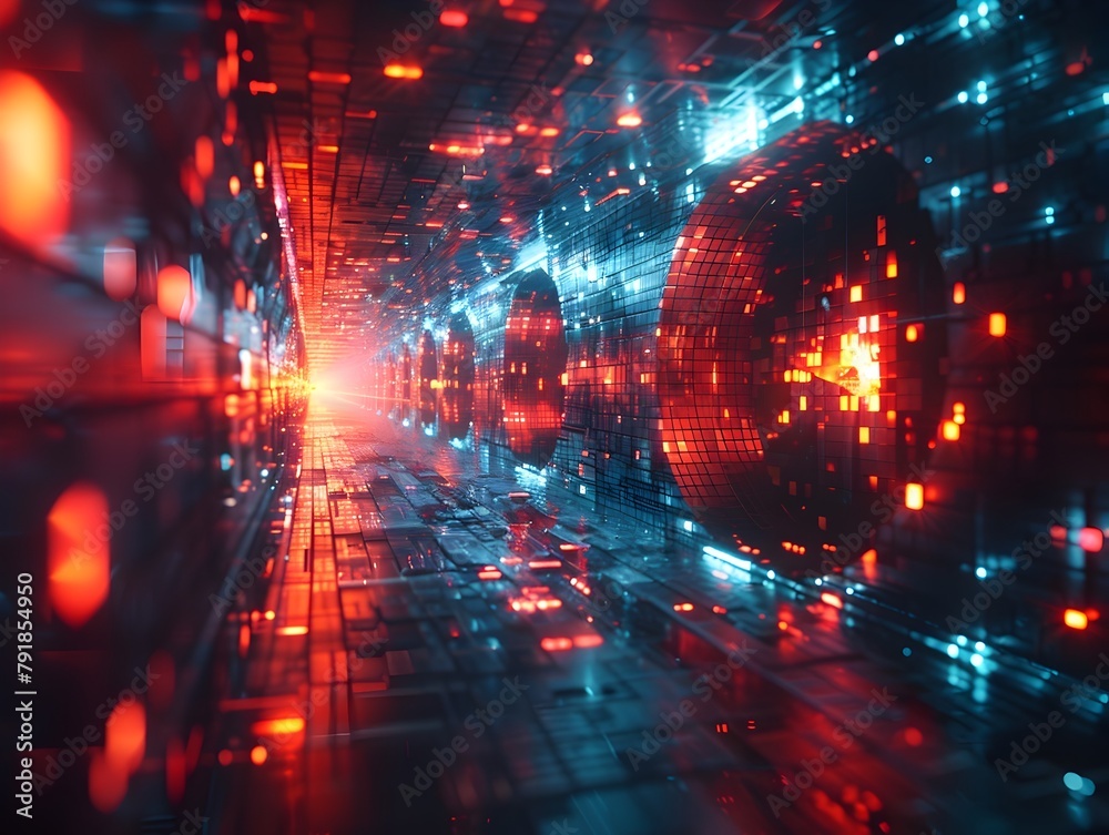 Mesmerizing Digital Fractal Tunnel:Immersive Futuristic Sci-Fi Architectural Lighting Vivid Neon Kaleidoscope Mesmerizing Digital Fractal Tunnel:Immersive Futuristic Sci-Fi Architectural Lighting Vivid Neon Kaleidoscope