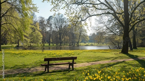 a beautful spring sunny day of a park © Image
