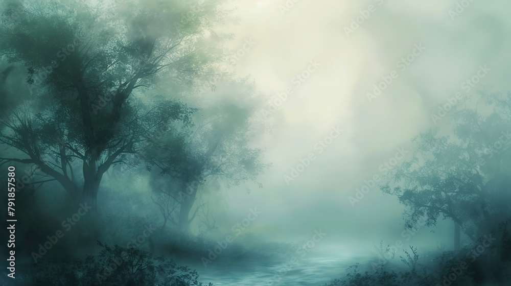 Misty morning wallpaper