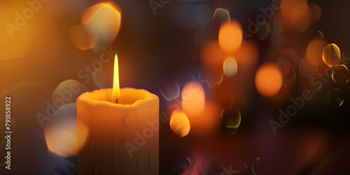Flickering candlelight soft background, warm and inviting, for home decor or ambiance-enhancing products 