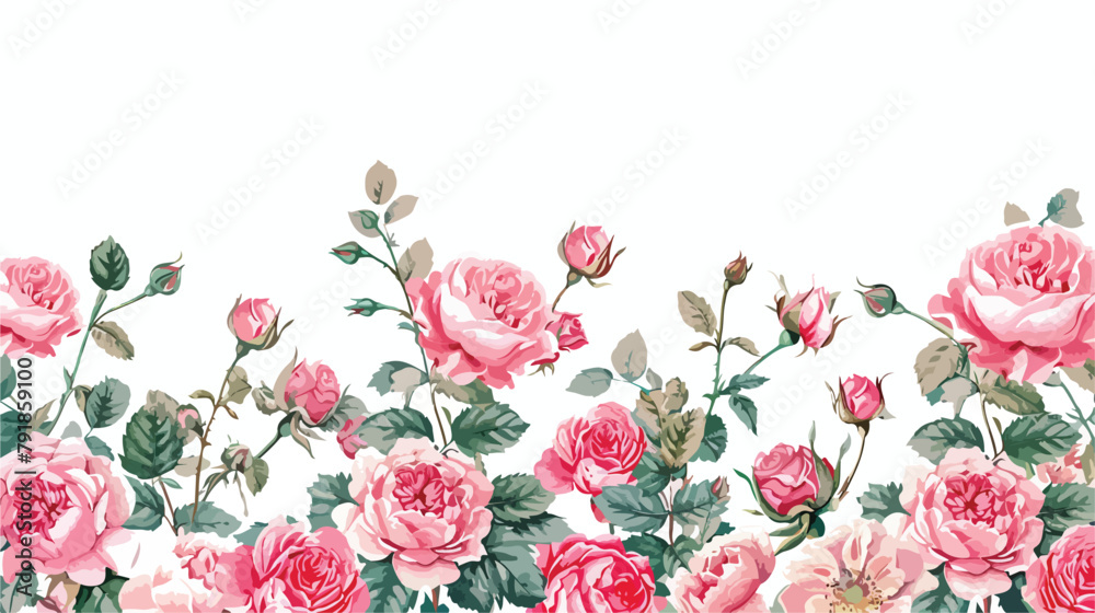 Square romantic floral backdrop decorated with gorgeous