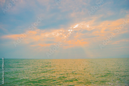 colorful sunrise over the sea