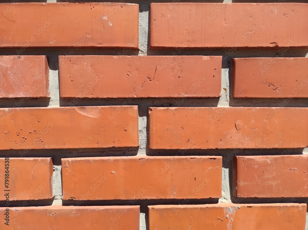 Fototapeta premium Old brick texture. blanks for design. Cracked brick