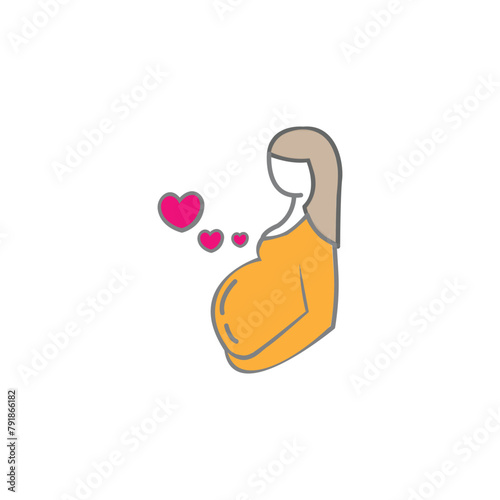 Pregnancy care linear icon. Prenatal period. Motherhood, parenthood. Expecting a baby. Medical procedures. Thin line illustration. Contour symbol. Vector isolated line drawing