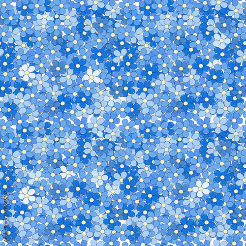 Simple forget me not flowers seamless pattern