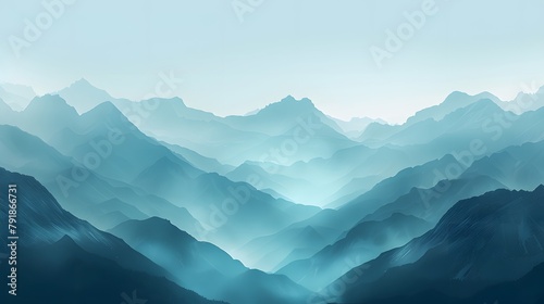 a gradient background blending from crystal clear to deep teal, depicted in high resolution against a majestic alpine vista. photo