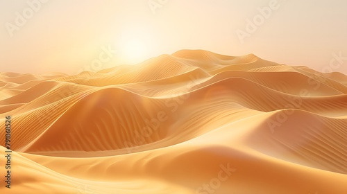a gradient background transitioning from sandy beige to warm caramel, depicted in high resolution against a sun-drenched dune.