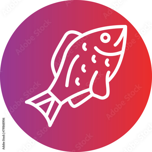 Fish vector icon style