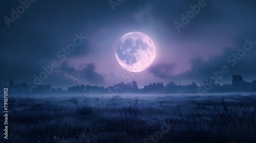 a moonlit night with a gradient background shifting from dusky violet to deep navy, captured in full ultra HD against a tranquil nocturnal scene.
