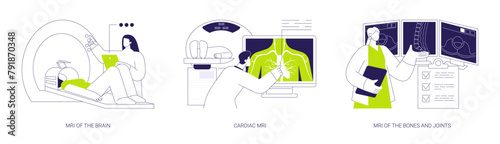Magnetic resonance imaging abstract concept vector illustrations.