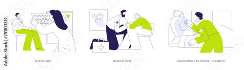 Cardiovascular disease abstract concept vector illustrations. photo
