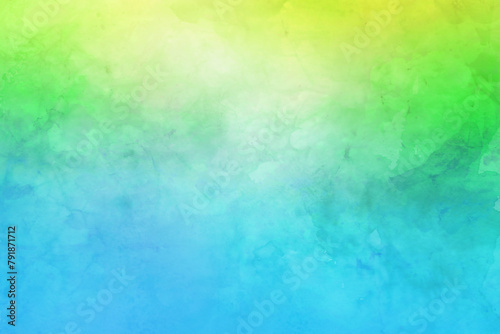 Abstract colorful water color background in style of green and blue blending photo
