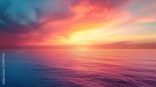 Sunset gradient, soft focus abstract, wide angle, warm hues for calming desktop background © AIDigitalart