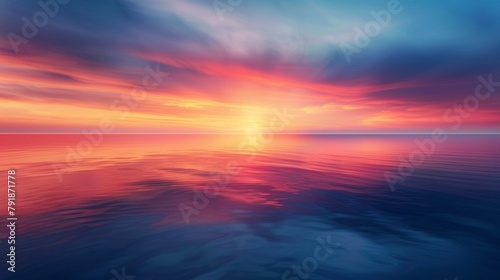 Sunset gradient  soft focus abstract  wide angle  warm hues for calming desktop background