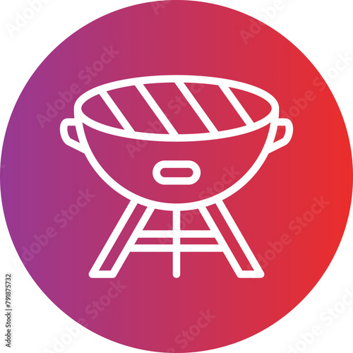 BBQ grill Icon style