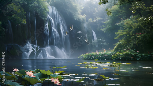Abundant nature, waterfalls, cool and refreshing