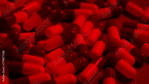 Medical Capsules Pills Pour Out Dangerous Drugs Concept
 photo