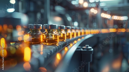 Wallpaper Mural Medical vials on the production line at the pharmaceutical factory Torontodigital.ca