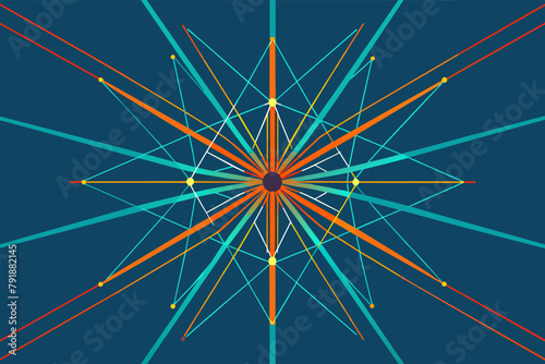 Dynamic lines converging into a central point