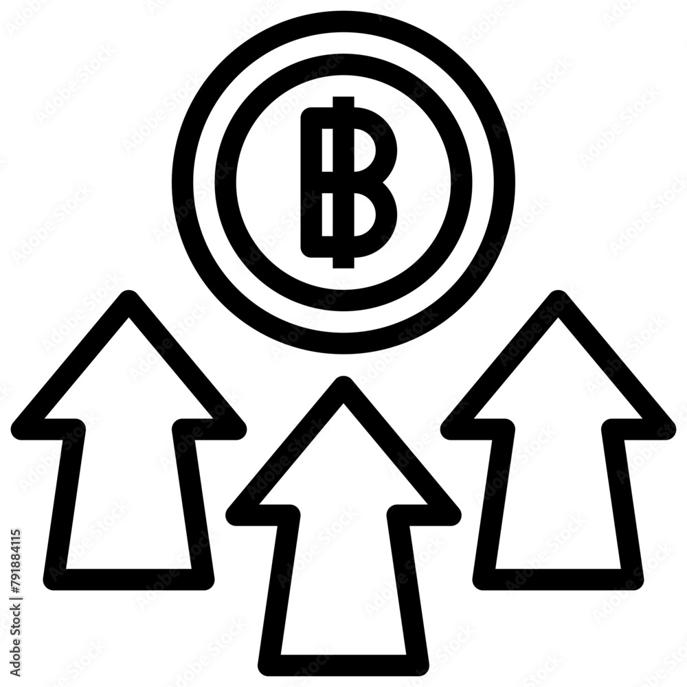 increase,stock price,value,upward arrow,trend,business and finance,bar graph,baht,arrows.svg increase,stock price,value,upward arrow,trend,business and finance,bar graph,baht,arrows.svg