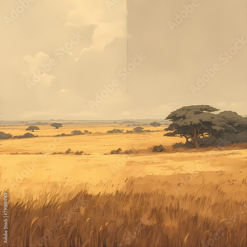 Majestic African Savanna - Unforgettable Natural Beauty photo